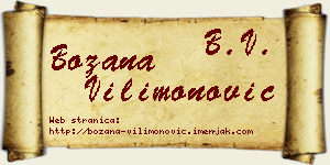 Božana Vilimonović vizit kartica